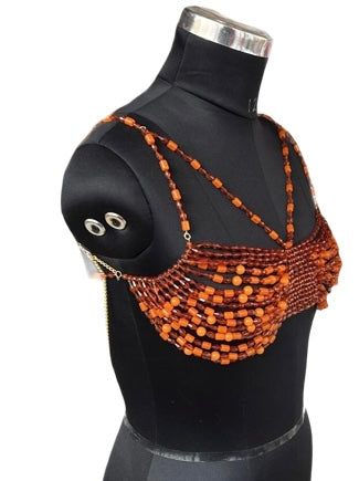 Honey Beaded Bralette Top