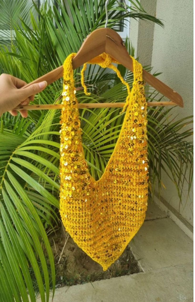 Vanessa Crochet Halter Top