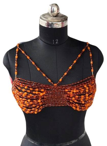 Honey Beaded Bralette Top