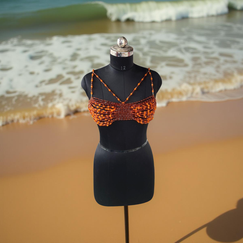 Honey Beaded Bralette Top