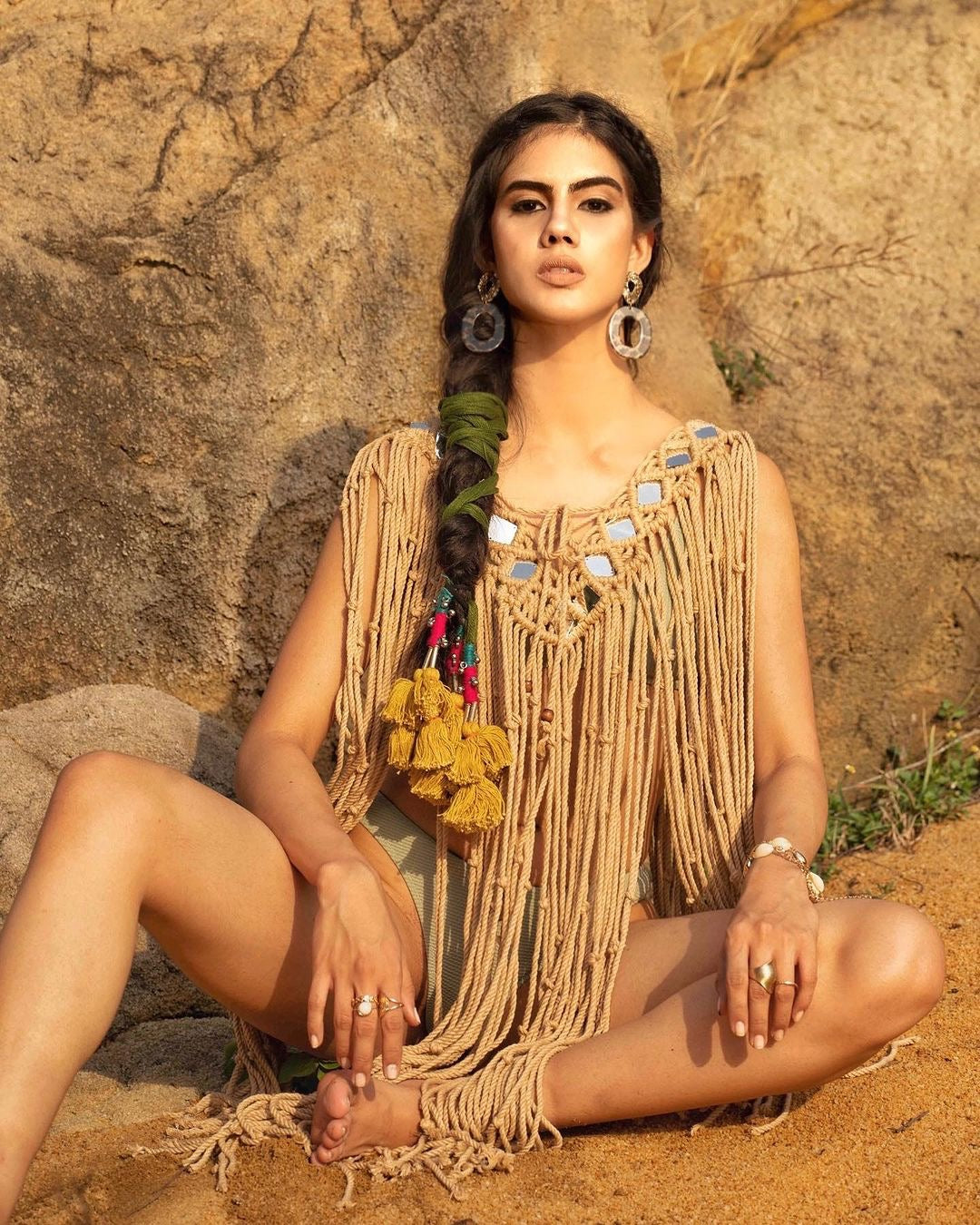 Breeze Macramé cape