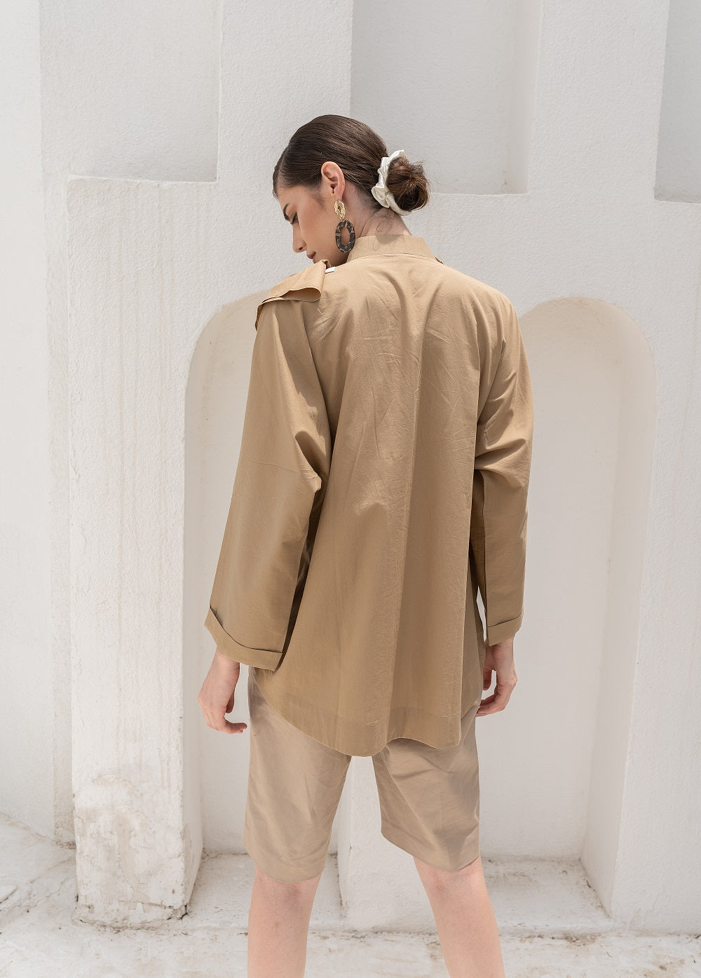 CHAYA Tan Brown Oversized Shirt
