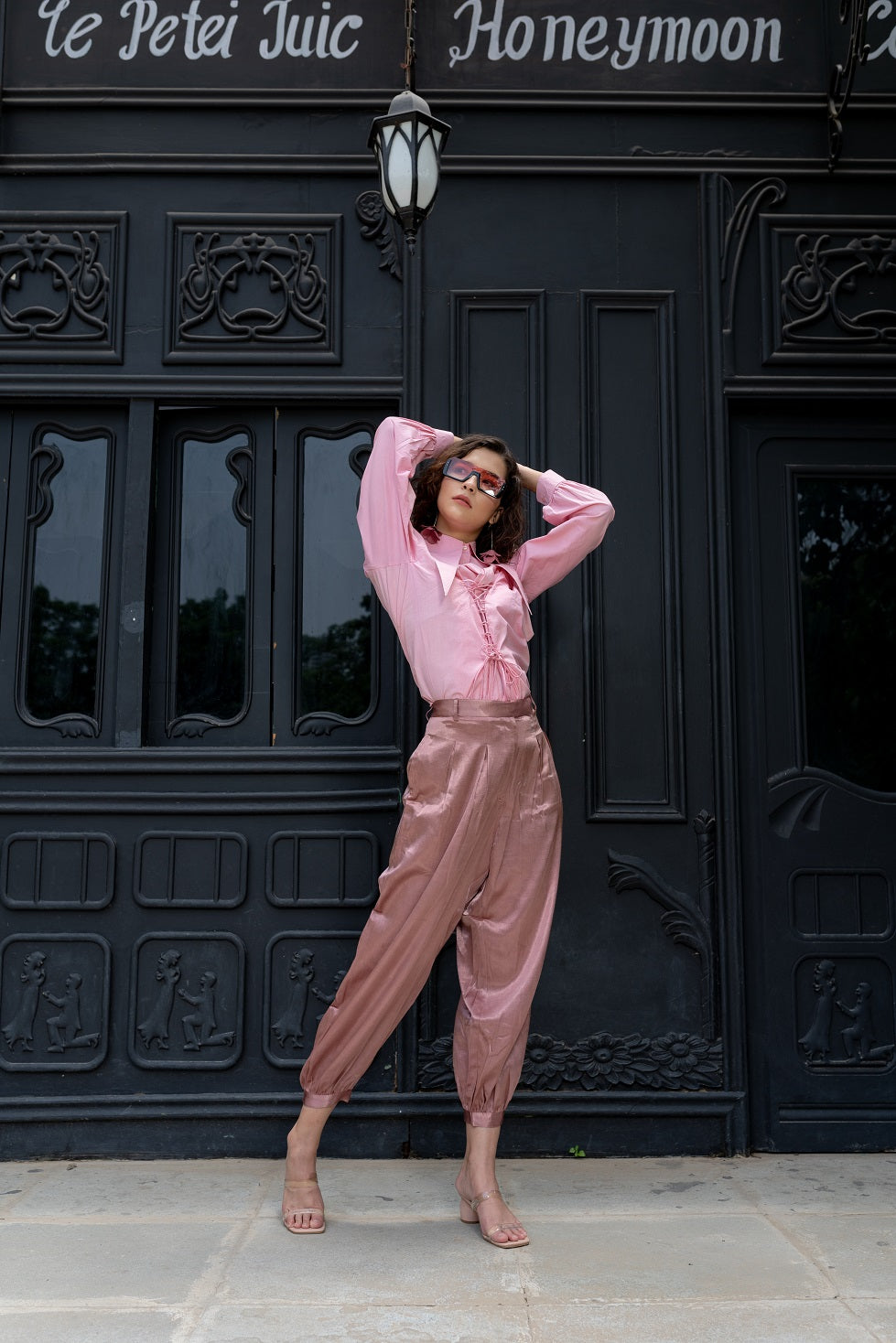 CHA Pink Drawstring Shirt