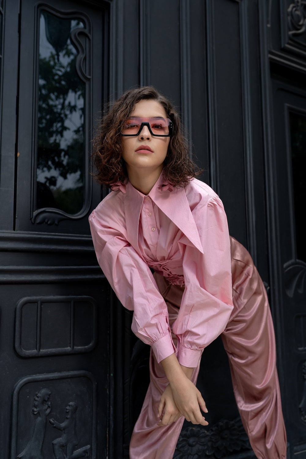 CHA Pink Drawstring Shirt