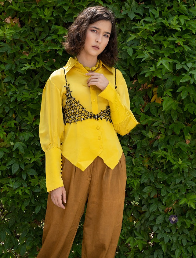 FLEUR Turmeric Buttoned Up Shirt