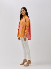Load image into Gallery viewer, Two-In-One Half blazer yoke Shirt
