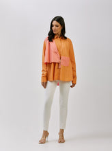 Load image into Gallery viewer, Two-In-One Half blazer yoke Shirt
