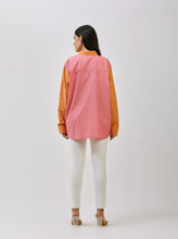 Load image into Gallery viewer, Two-In-One Half blazer yoke Shirt
