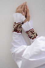 Load image into Gallery viewer, HANDS-UP White/Maroon Cuffs
