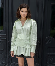 Load image into Gallery viewer, ALPHA Mint Belt Skater Shirt
