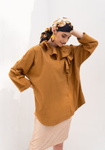 Load image into Gallery viewer, CHAYA Biscuit Brown Ruffled Shirt
