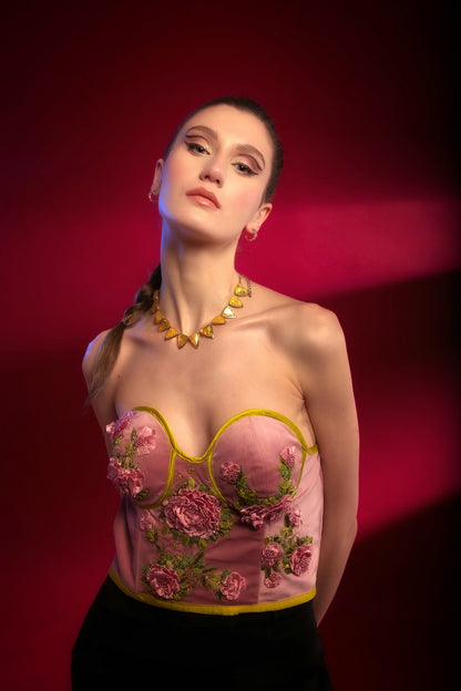 Velour Rose Corset